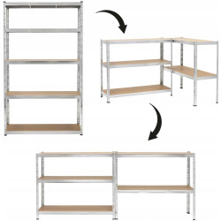 Стеллаж Springos HA5280 120x205x45 (Silver) Thumb