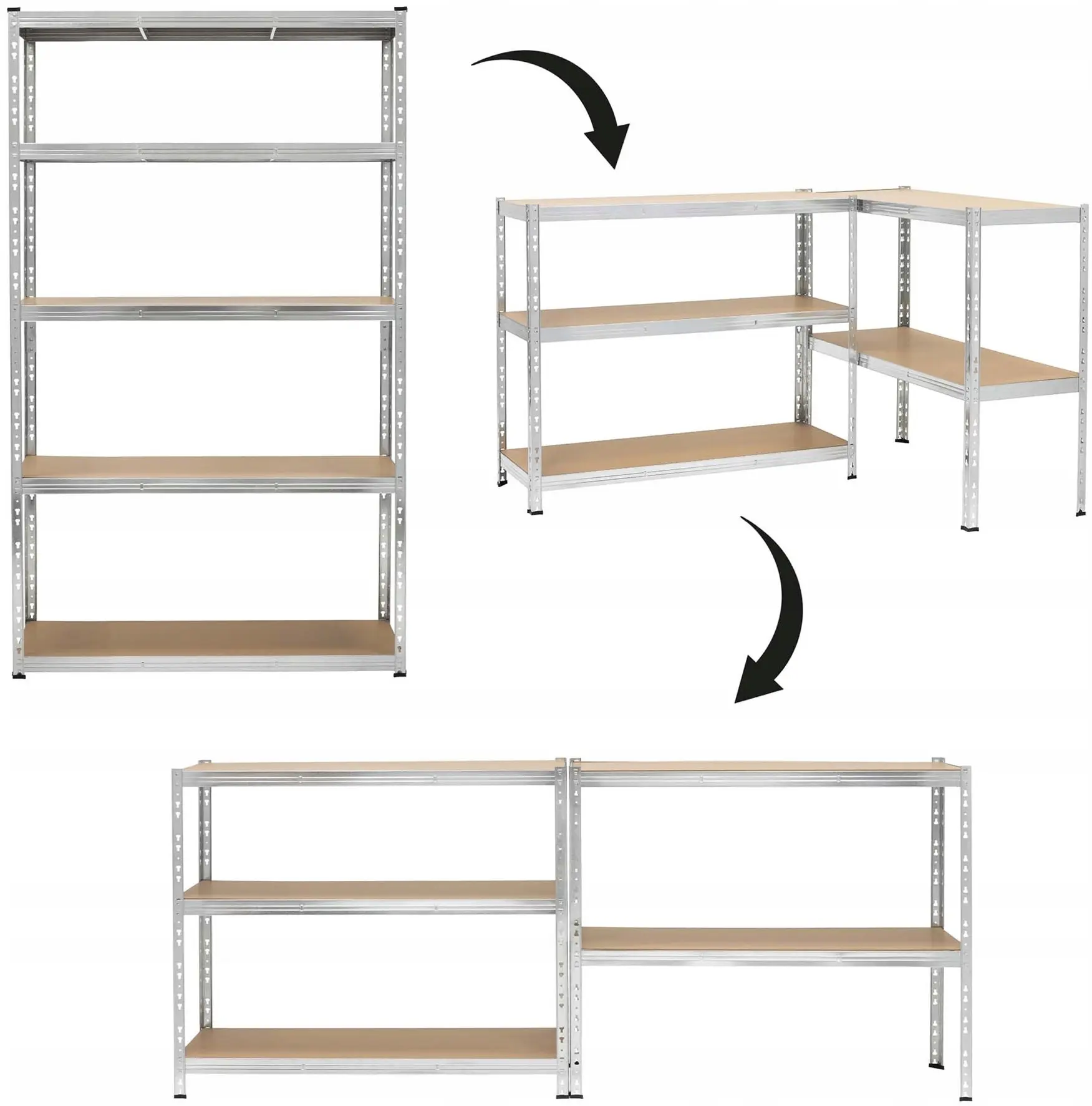 Стеллаж Springos HA5280 120x205x45 (Silver) - 4