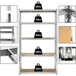 Стеллаж Springos HA5280 120x205x45 (Silver) Thumb