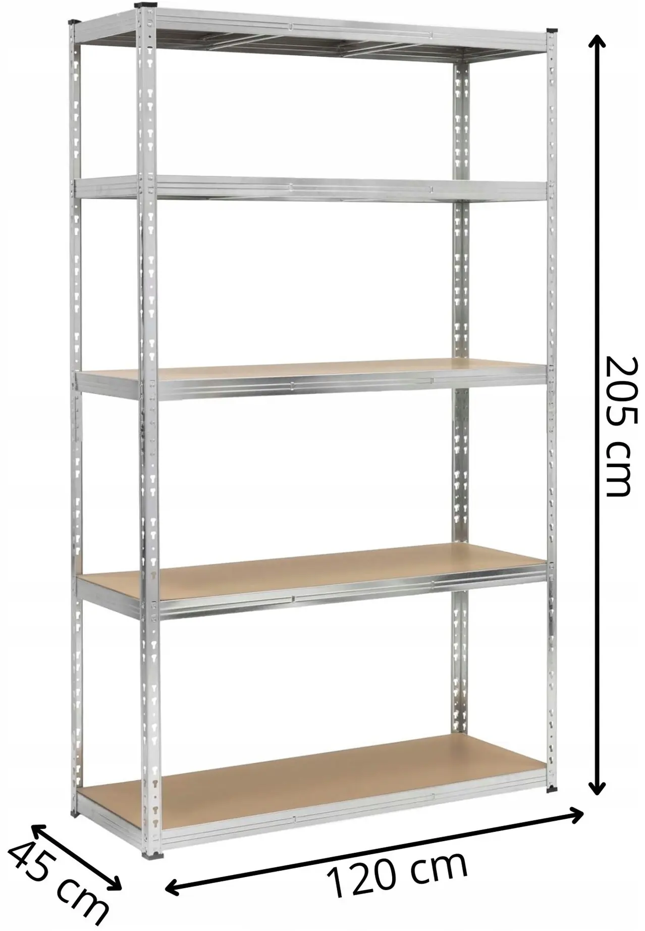 Стеллаж Springos HA5280 120x205x45 (Silver) - 7