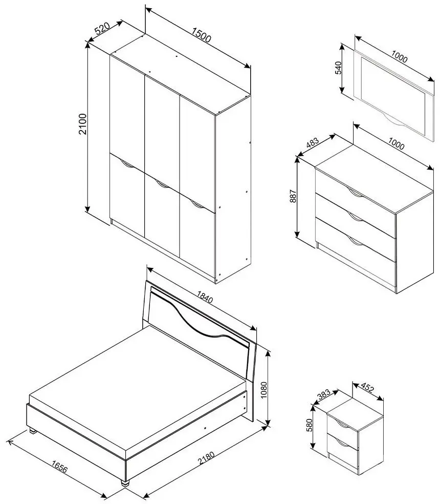 Dormitor Ambianta Happy I balamale (Samoa Alb)