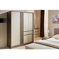 Dormitor Ambianta Malta cu somiera (Nuc/Fungo) Thumb