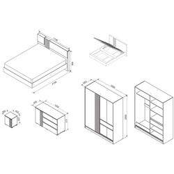 Dormitor Ambianta Malta cu somiera (Nuc/Fungo) Thumb