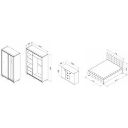 Спальня Ambianta Rio V (Фунго/Бежевый) Thumb