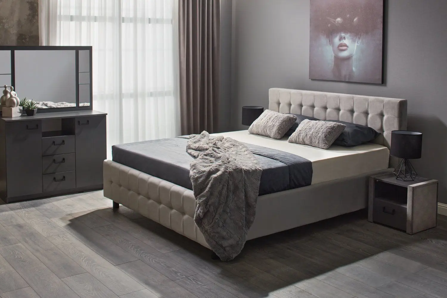 Спальня Ambianta Rio IV (Графит/Бежевый)