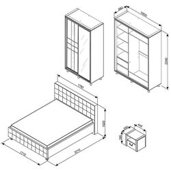 Спальня Ambianta Rio III (Графит) Thumb