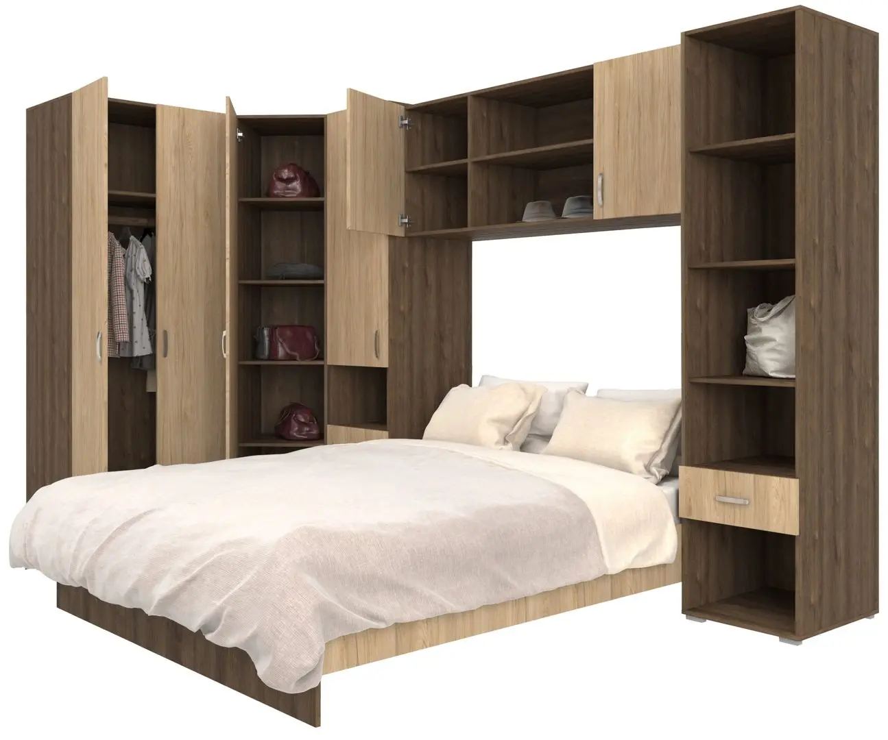 Dormitor Haaus Madrid (Bronze Oak/Natural Wood) - 5