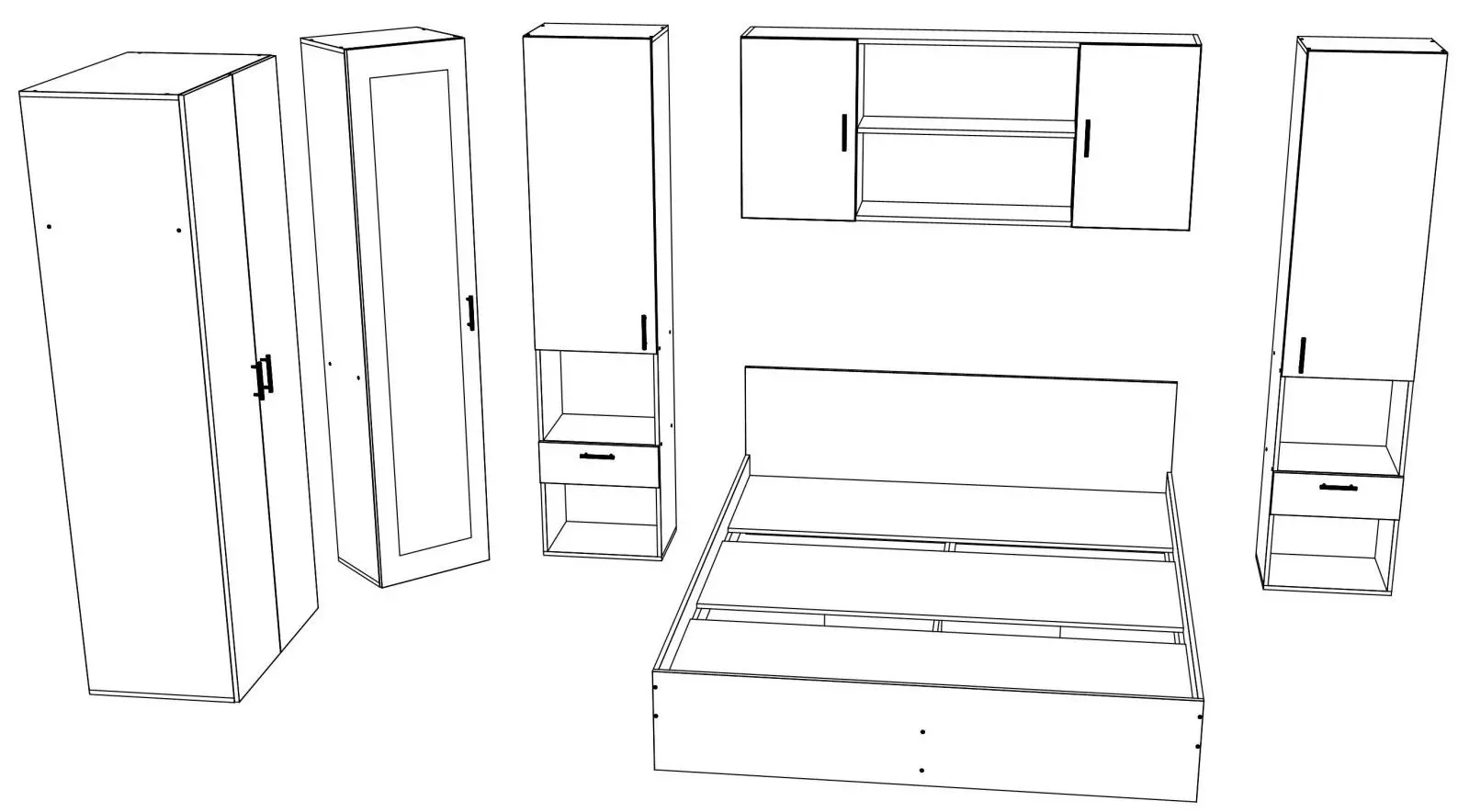 Dormitor Haaus Madrid (Bronze Oak/Natural Wood) - 4