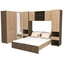 Dormitor Haaus Madrid (Bronze Oak/Natural Wood)