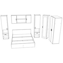 Dormitor Haaus Madrid (Bronze Oak/Natural Wood) Thumb