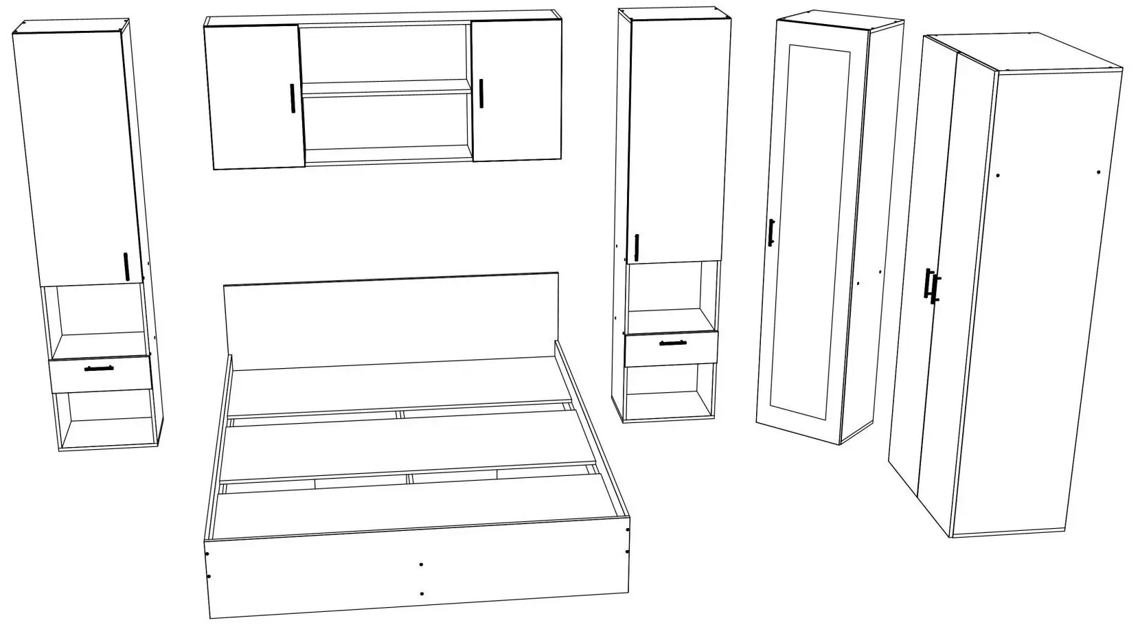 Dormitor Haaus Madrid (Bronze Oak/Natural Wood) - 3