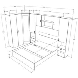 Dormitor Haaus Madrid (Bronze Oak/Natural Wood) Thumb