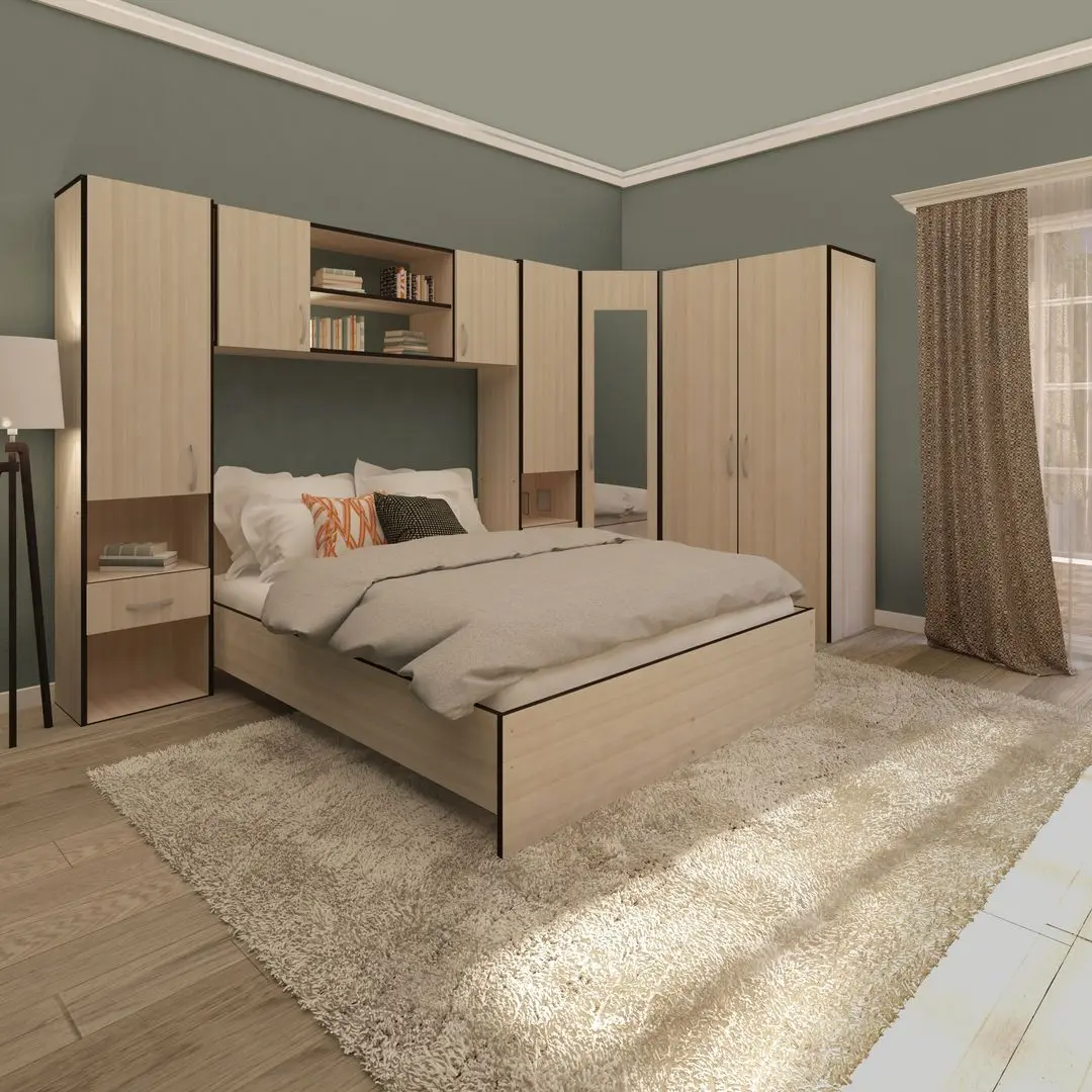 Dormitor Haaus Madrid (Light Elm/Wenge)