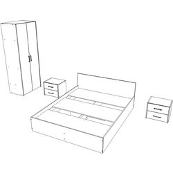 Спальня Haaus Malmo V1 160x200 (White Oak/Anthracite) Thumb