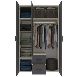 Спальня Haaus Malmo V10  140x200 cm (Anthracite/White Oak) Thumb