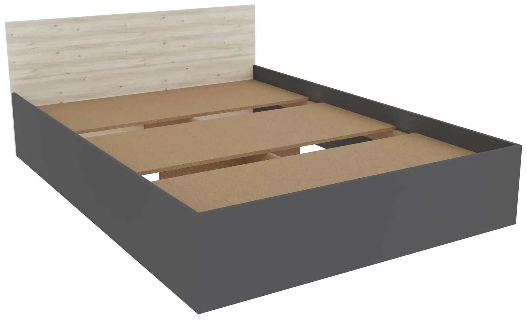 Спальня Haaus Malmo V10  140x200 cm (Anthracite/White Oak)