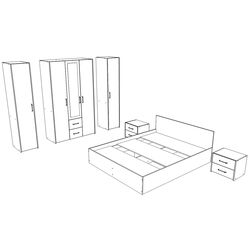 Спальня Haaus Malmo V10 160x200 (Anthracite/White Oak) Thumb