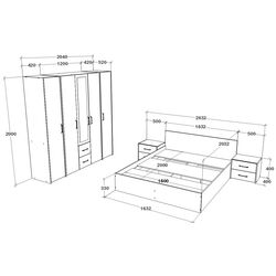 Спальня Haaus Malmo V10 160x200 (Anthracite/White Oak) Thumb