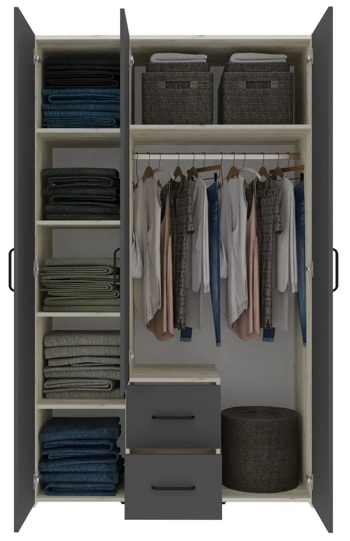 Спальня Haaus Malmo V10 160x200 (Anthracite/White Oak)