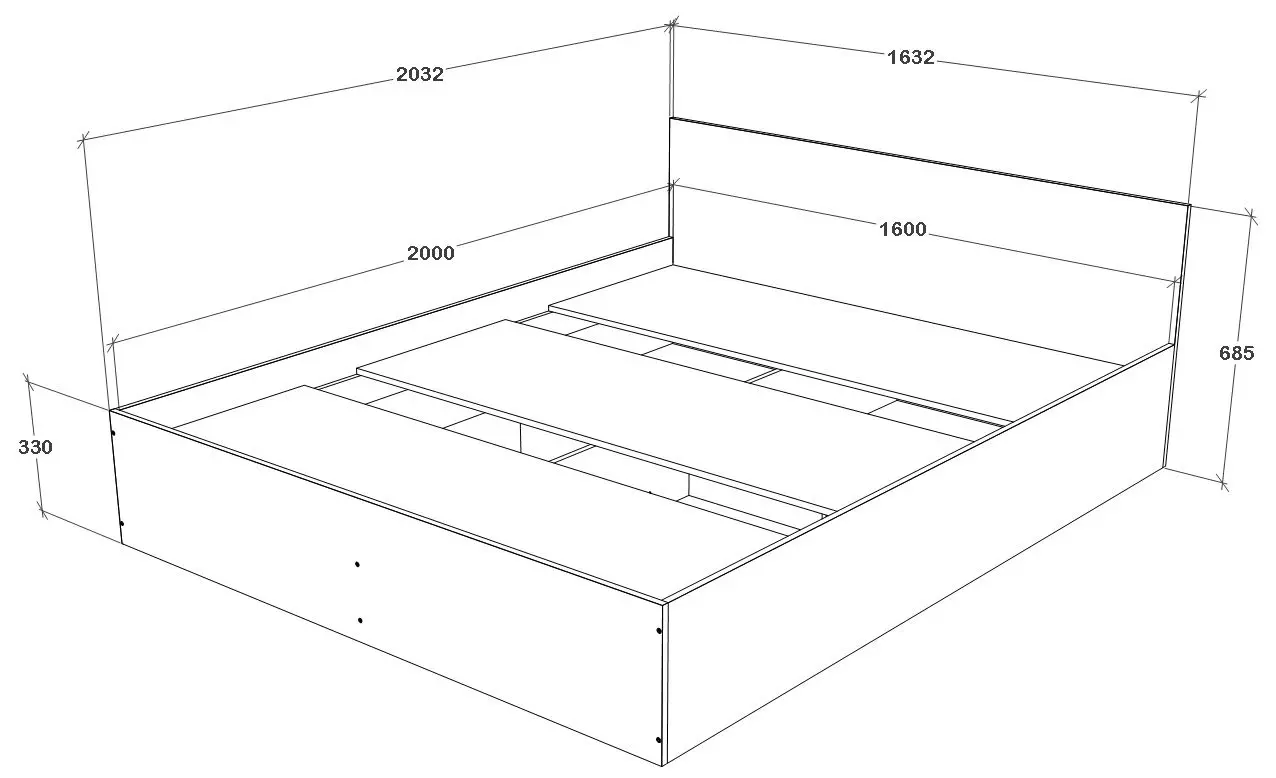 Спальня Haaus Malmo V10 160x200 (Anthracite/White Oak)