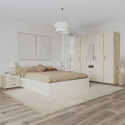 Dormitor Haaus Malmo V10 160x200 (Clay/Artisan Oak)