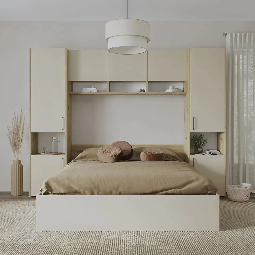 Dormitor Haaus Malmo V11 140x200 (Artisan Oak/Clay)