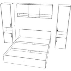 Спальня Haaus Malmo V11 140x200 (White Oak/Anthracite) Thumb