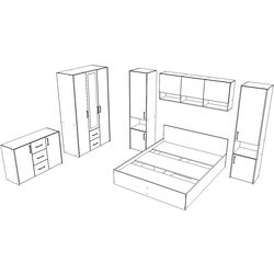 Dormitor Haaus Malmo V12 160x200 (White Oak/Anthracite) Thumb