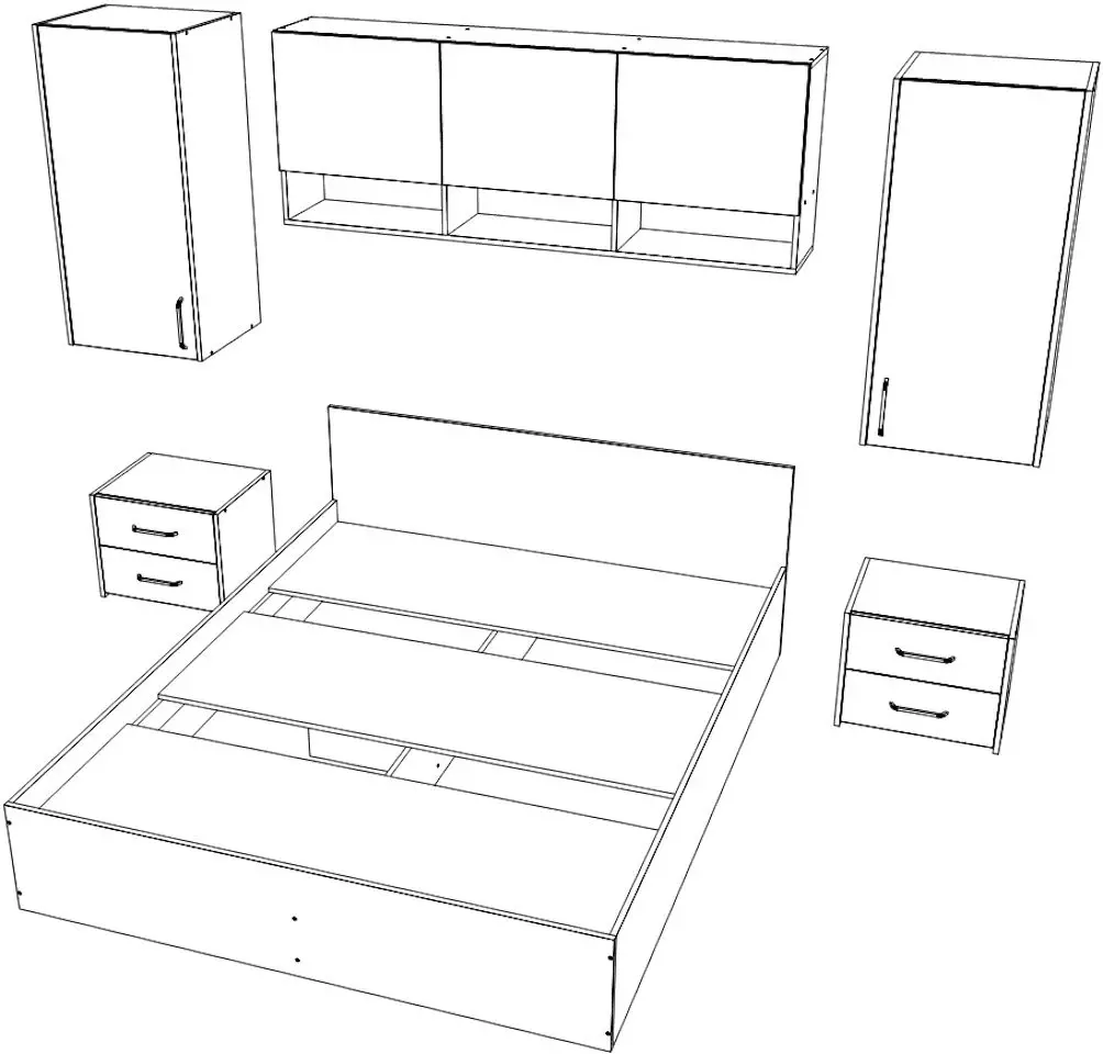 Dormitor Haaus Malmo V13 140x200 (Artisan Oak/Clay)