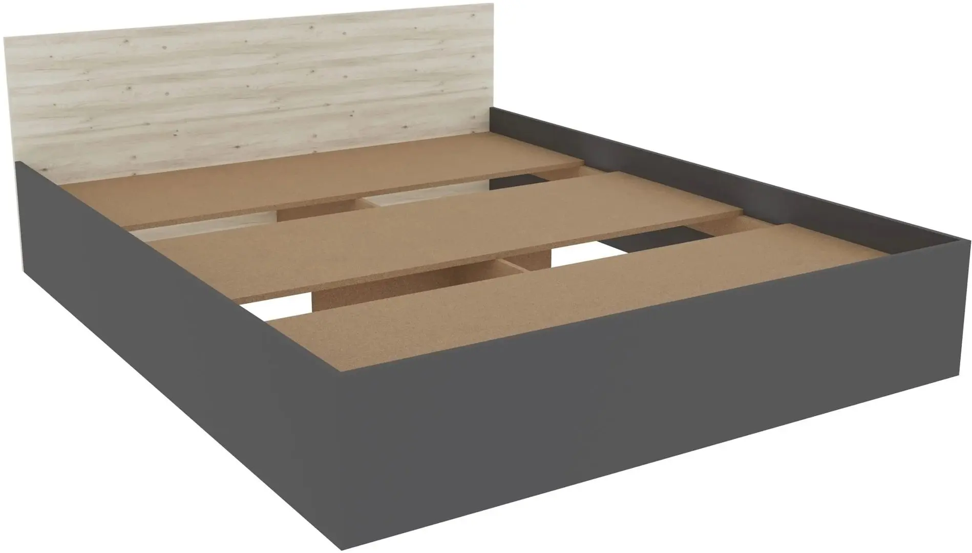 Dormitor Haaus Malmo V13 140x200 (White Oak/Anthracite)