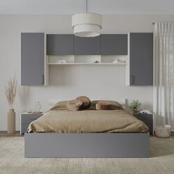 Dormitor Haaus Malmo V13 160x200 (White Oak/Anthracite)