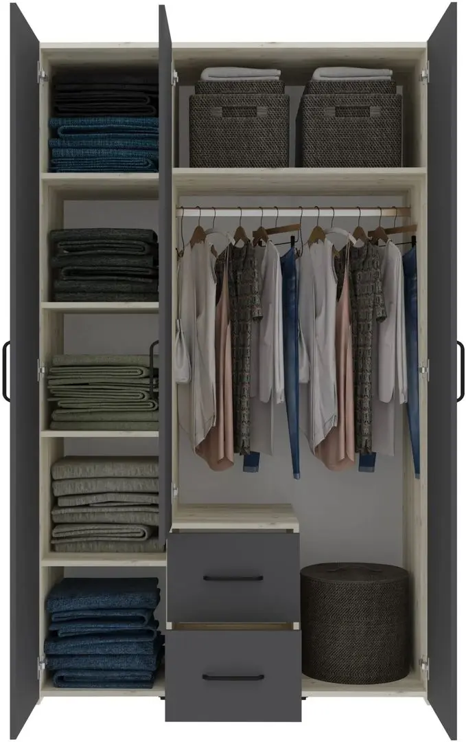 Спальня Haaus Malmo V14 140x200 (White Oak/Anthracite)