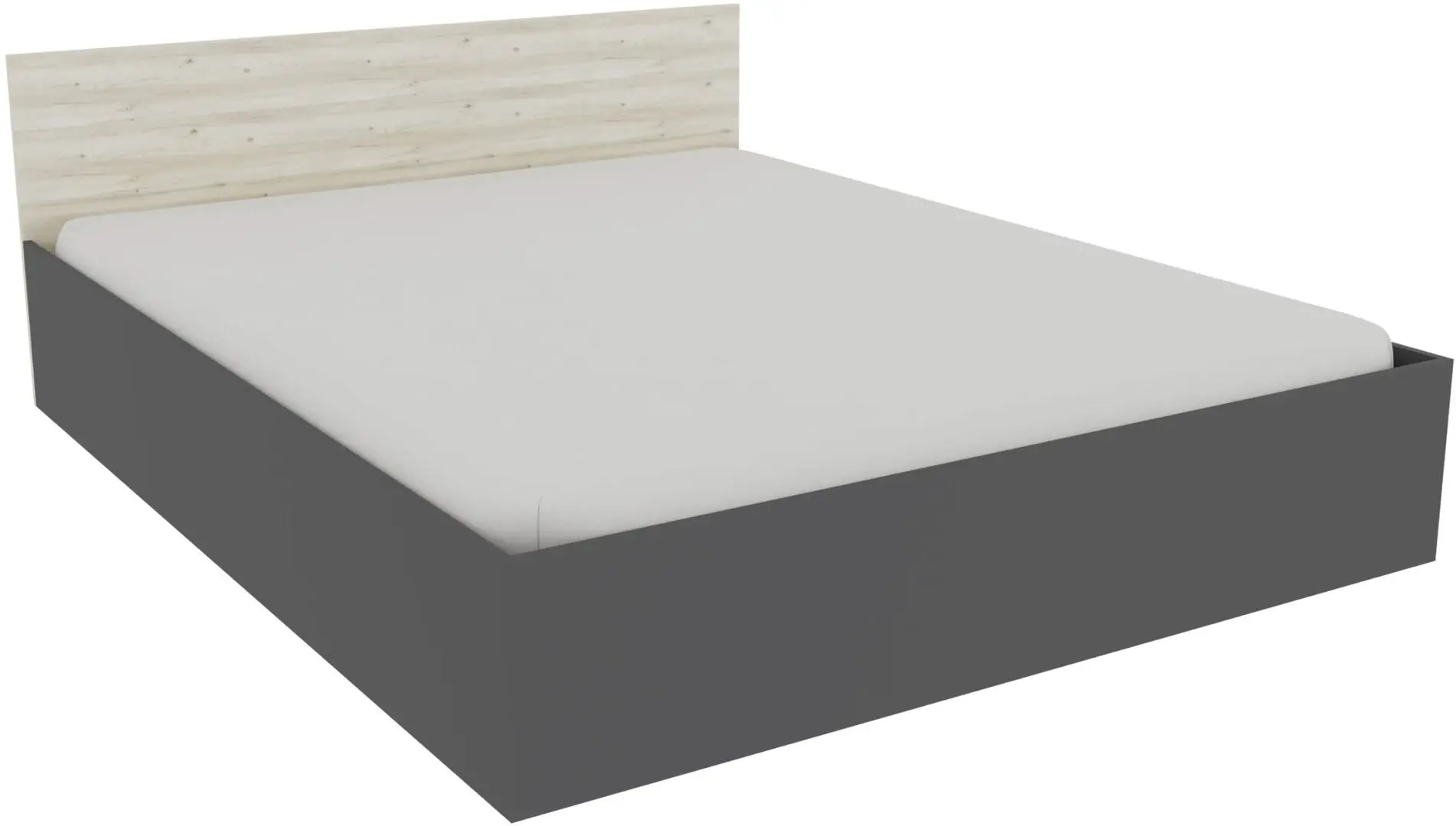 Dormitor Haaus Malmo V14 160x200 (White Oak/Anthracite)