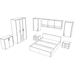 Dormitor Haaus Malmo V14 160x200 (White Oak/Anthracite) Thumb