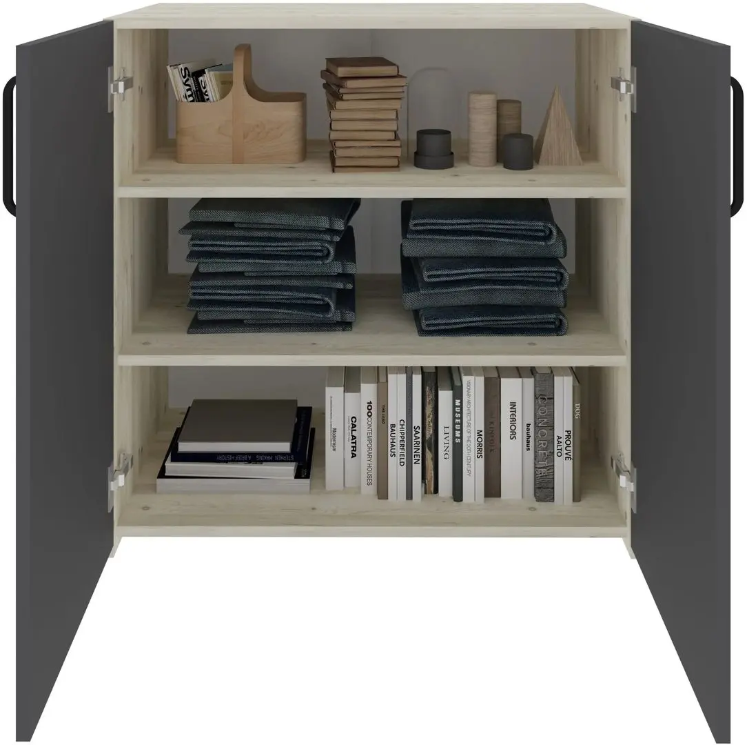 Dormitor Haaus Malmo V14 160x200 (White Oak/Anthracite)