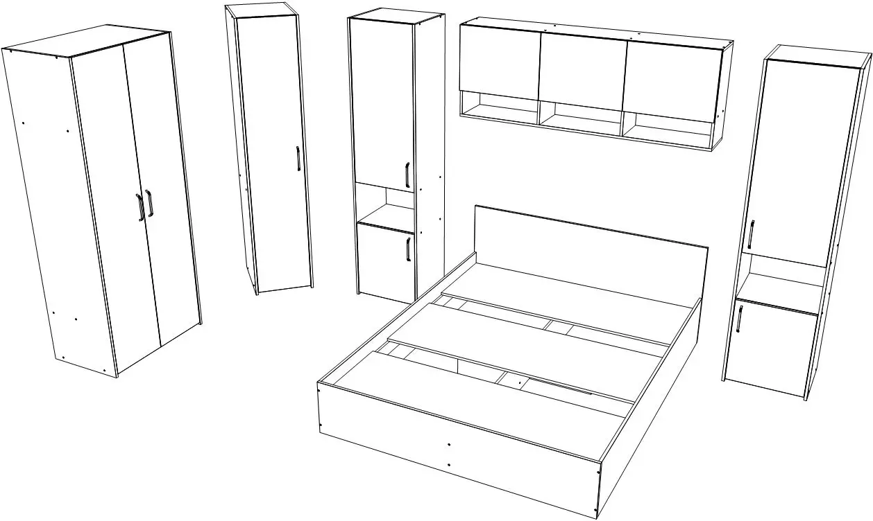 Спальня Haaus Malmo V15 140x200 (Artisan Oak/Clay)