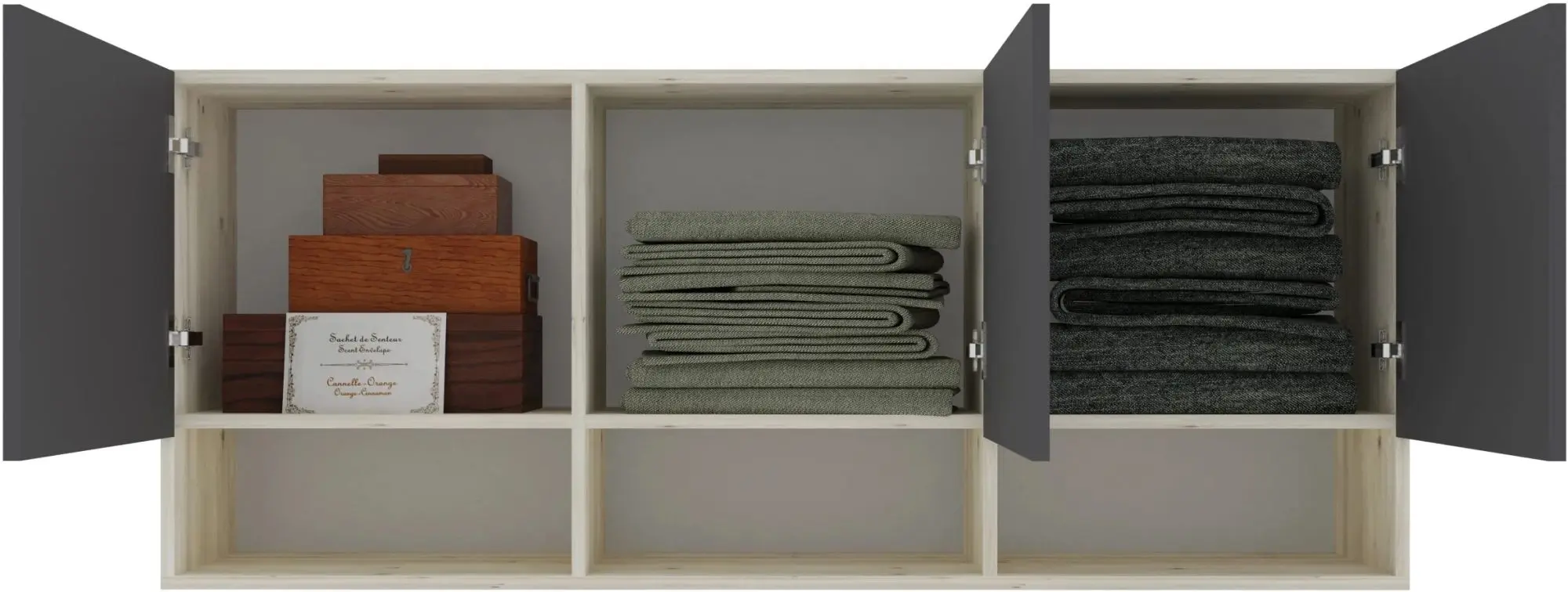 Dormitor Haaus Malmo V15 140x200 (White Oak/Anthracite)