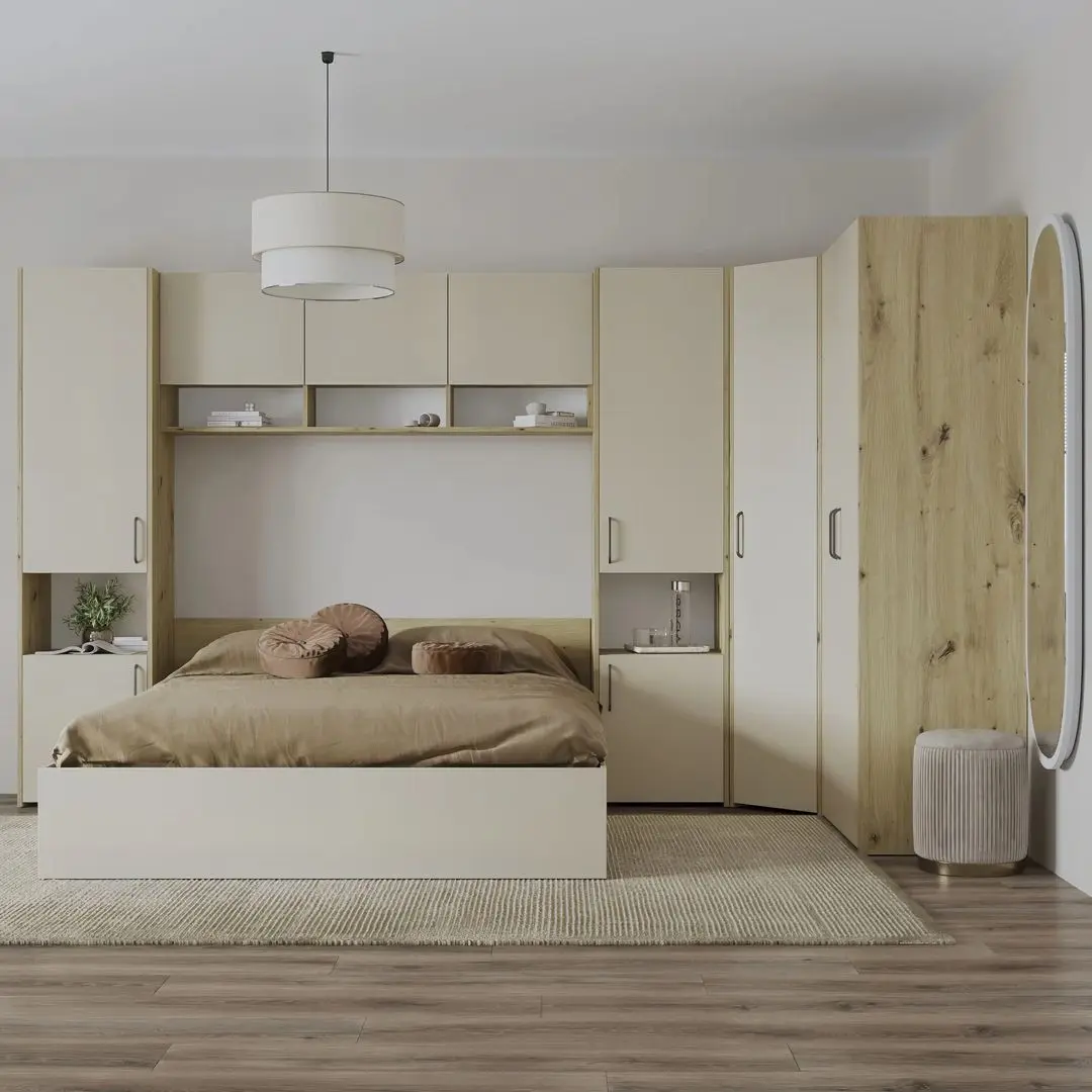 Dormitor Haaus Malmo V15 160x200 (Artisan Oak/Clay)