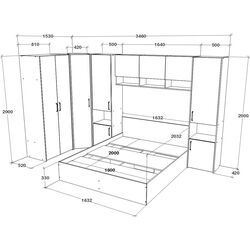 Dormitor Haaus Malmo V15 160x200 (Artisan Oak/Clay) Thumb