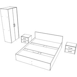 Спальня Haaus Malmo V16 140x200 (White Oak/Anthracite) Thumb