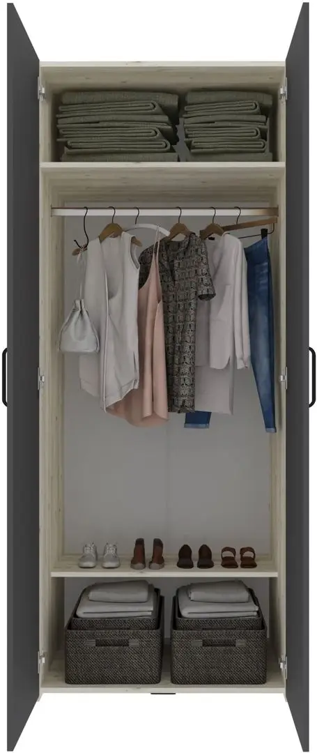 Спальня Haaus Malmo V16 160x200 (White Oak/Anthracite)