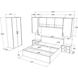 Dormitor Haaus Malmo V17 140x200 (Artisan Oak/Clay) Thumb