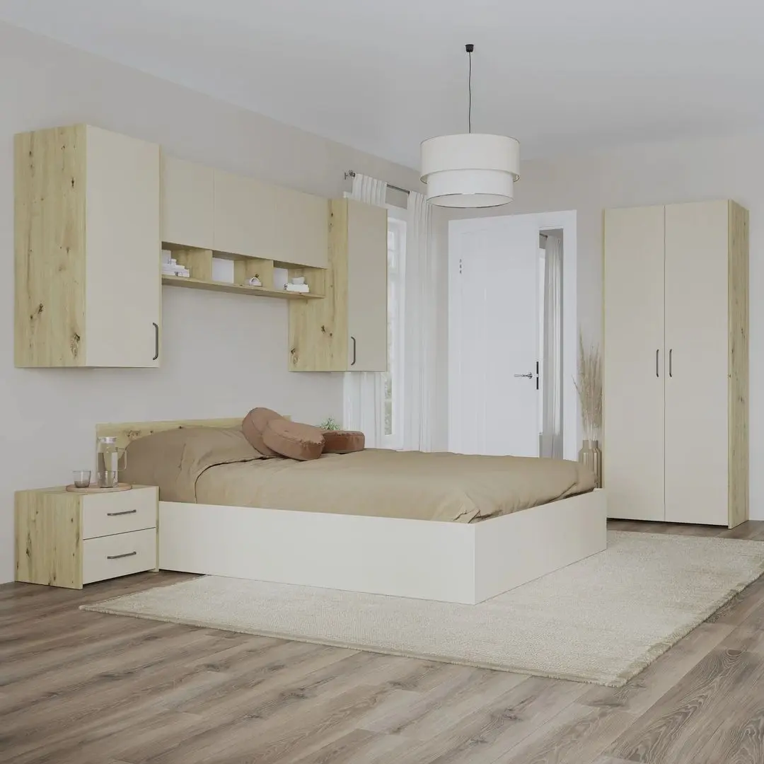 Dormitor Haaus Malmo V17 140x200 (Artisan Oak/Clay)