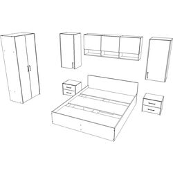 Dormitor Haaus Malmo V17 140x200 (White Oak/Anthracite) Thumb