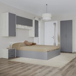 Спальня Haaus Malmo V17 140x200 (White Oak/Anthracite)