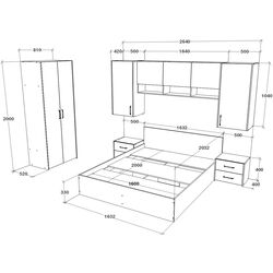 Dormitor Haaus Malmo V17 160x200 (Artisan Oak/Clay) Thumb