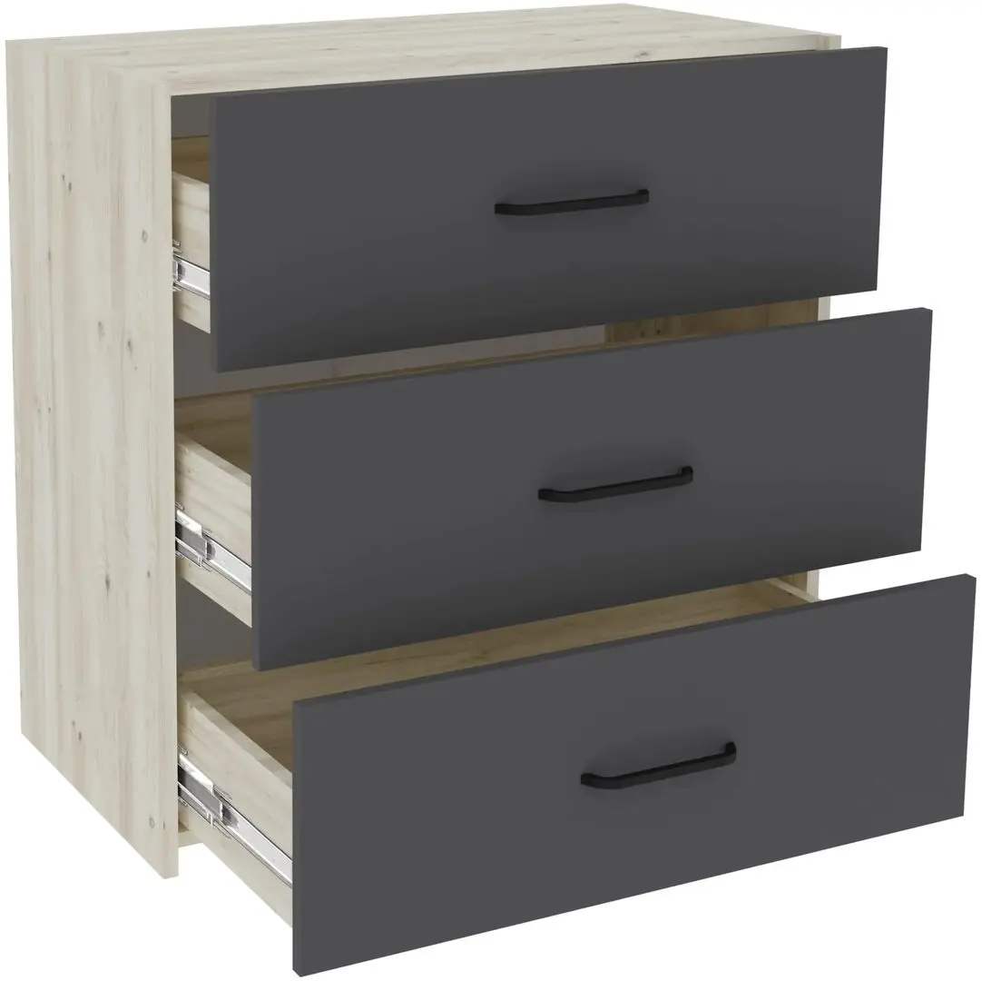 Dormitor Haaus Malmo V2 140x200 (White Oak/Anthracite)