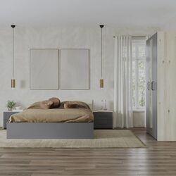 Спальня Haaus Malmo V3 140x200 (White Oak/Anthracite) Thumb