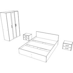 Спальня Haaus Malmo V3 140x200 (White Oak/Anthracite) Thumb