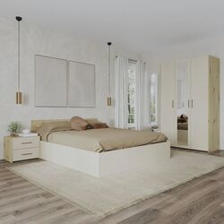 Dormitor Haaus Malmo V3 160x200 (Artisan Oak/Clay)